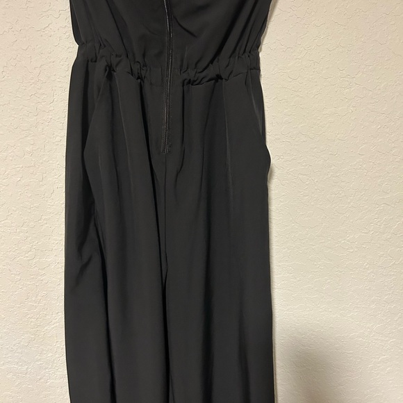 Elegant Derek Heart Black Strapless Wide-Leg Jumpsuit Size Small - Picture 10 of 13